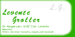 levente groller business card